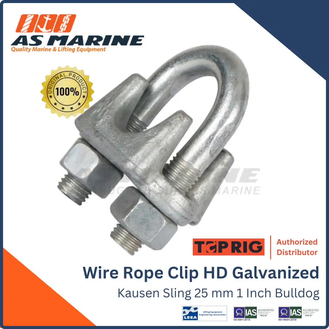 Toprig Wire Rope Clip / Klem Sling / Kuku Macan HD Galvanized 1 Inch 25 mm